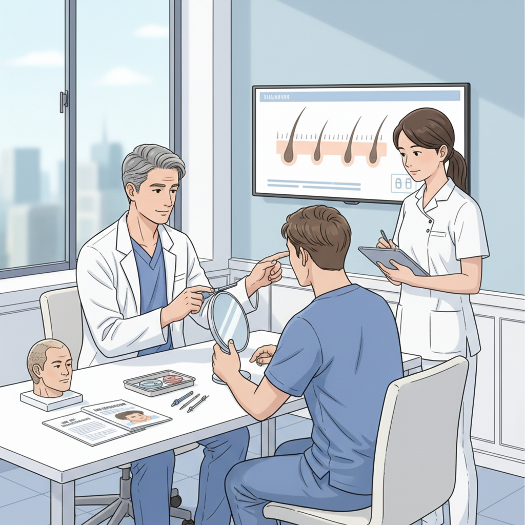 Hair transplant procedure for hair restoration